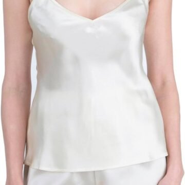 Women Luxury Silk Sleepwear 100% Mulberry Silk Camisole and Shorts Lingerie Set