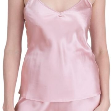 Women Luxury Silk Sleepwear 100% Mulberry Silk Camisole and Shorts Lingerie Set