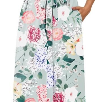 Robes for Women Long Knit Bathrobe Lightweight 3/4 Sleeves Kimono Robe Soft Sleepwear with Pockets S-XXL